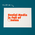 Social Media Siebdruck-Poster DIN A3 limitiert handgedruckt – Fisch & Farbe