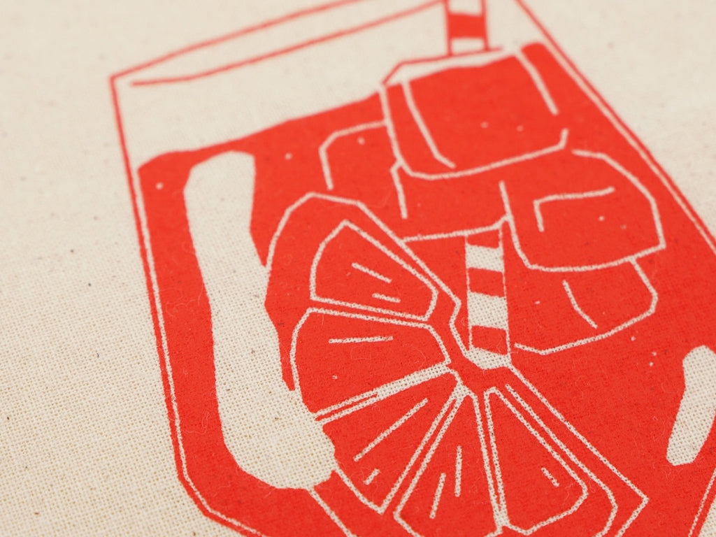 Tote Bag Aperol-Glas · Siebdruck · Fairtrade · limitiert - Fisch & Farbe