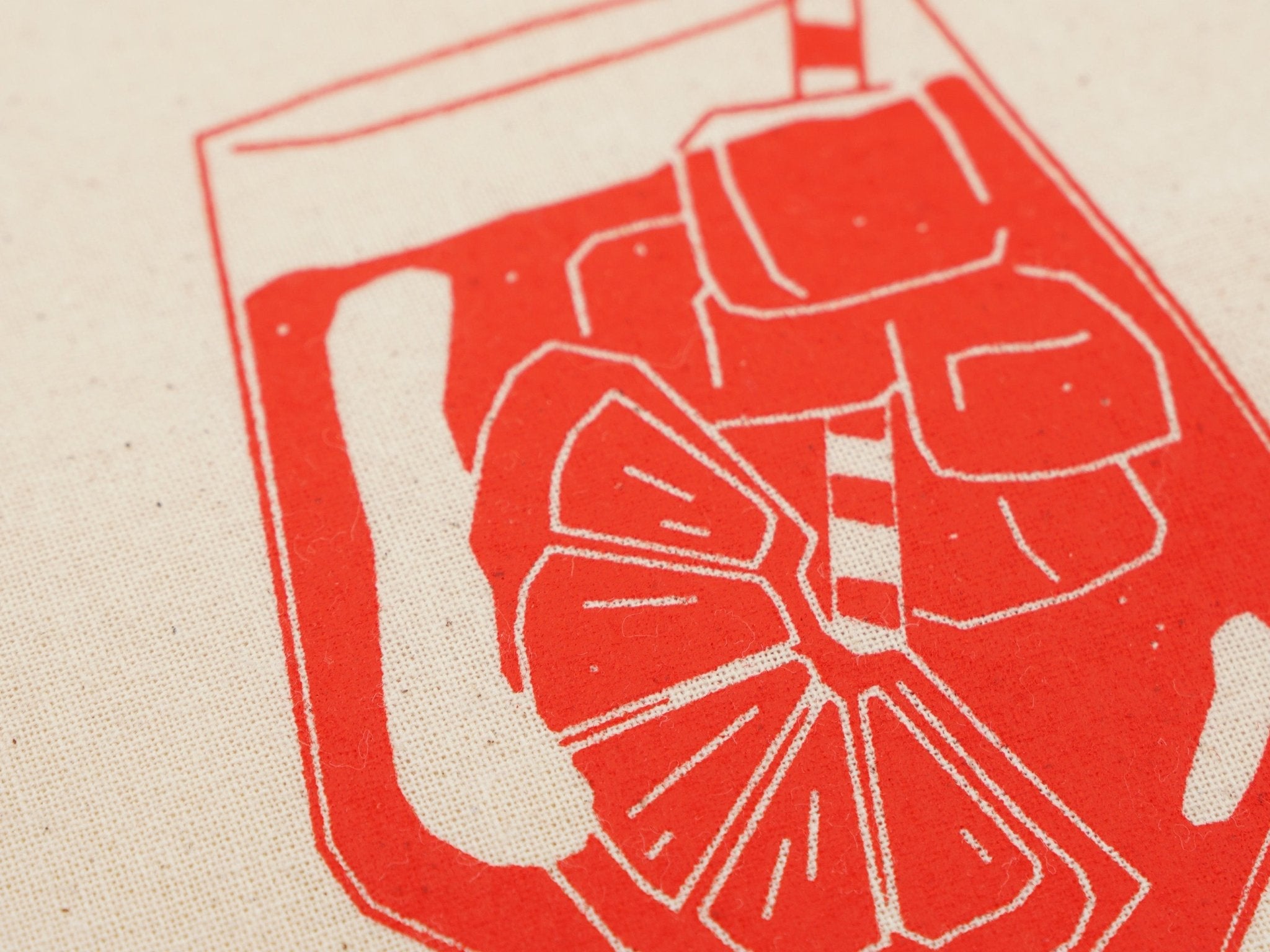 Tote Bag Aperol-Glas · Siebdruck · Fairtrade · limitiert - Fisch & Farbe