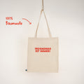 IRGENDWAS Siebdruck Tote Bag Fairtrade-Baumwolle handgedruckt – Fisch & Farbe